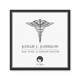 ENT Dr. Minimalist Black | Grey Border Square