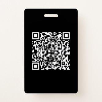 Enter URL & Create Scannable QR Code | Black White Badge