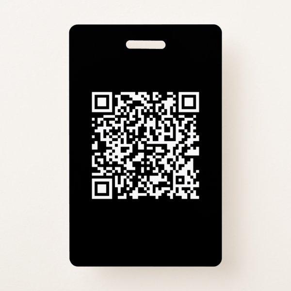Enter URL & Create Scannable QR Code | Black White Badge