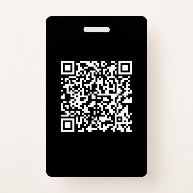 Enter URL & Create Scannable QR Code | Black White Badge