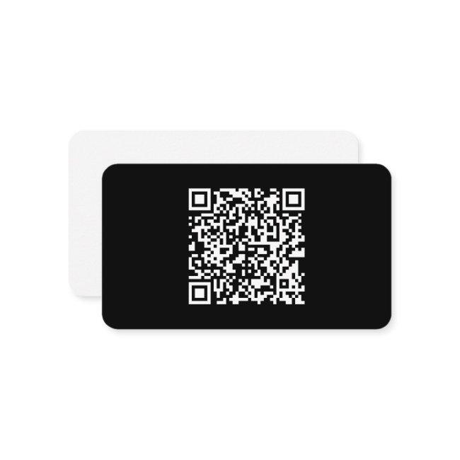 Enter URL & Create Scannable QR Code | Black White Enclosure Card