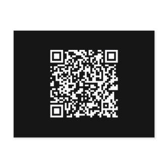Enter URL & Create Scannable QR Code | Black White Postcard