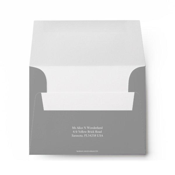 Envelope A2 Dark Grey Return Address