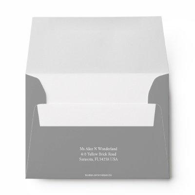 Envelope A6 Dark Grey Return Address