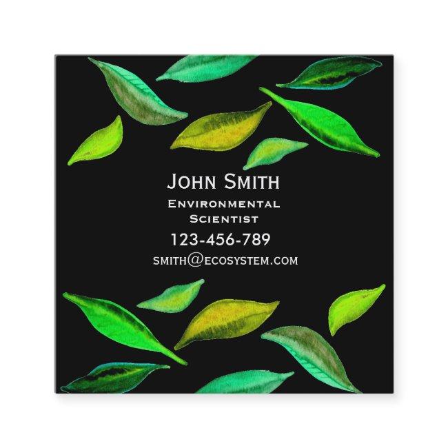Environmental Scientist modern leaf design Square