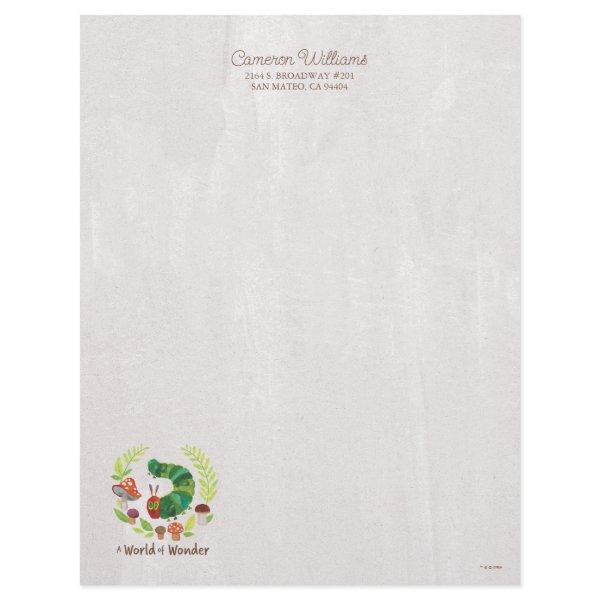 Eric Carle | A World of Wonder Letterhead