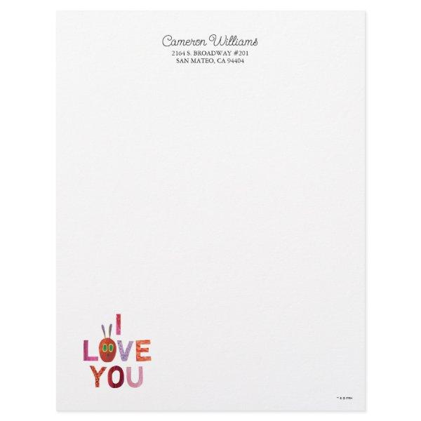 Eric Carle | Caterpillar I Love You Letterhead
