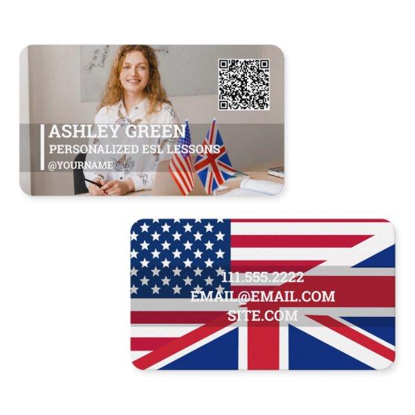 Esl Teacher Custom Photo QR