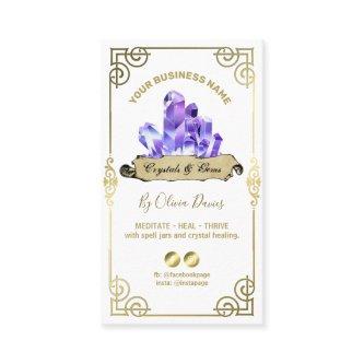 Esoteric Crystal White Purple And Gold Business Ca