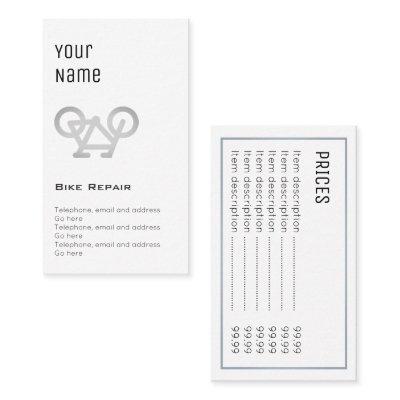 "Essential" Bike Repair Price Cards