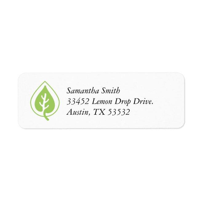 Essential Oil Leaf Logo Business Address Label
