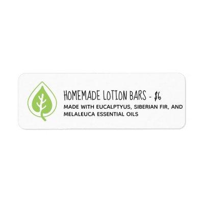 Essential Oil Leaf Logo Product Labels
