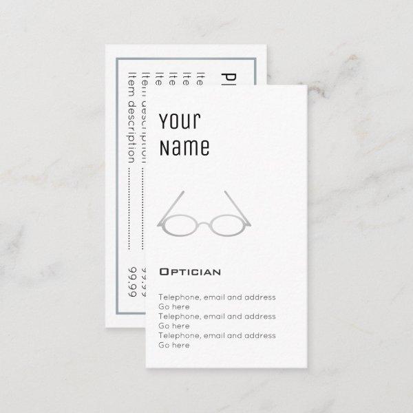 "Essential" Optician Price Cards