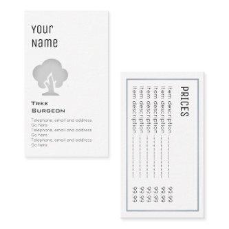 "Essential" Tree Surgeon Price Cards