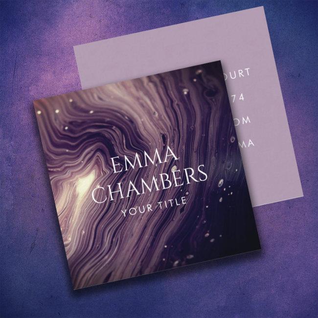 Ethereal Abstract Watercolor Purple Makeup Artist  Square