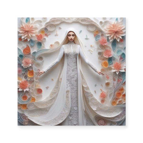 Ethereal fantasy concept art of intricate paper qu square