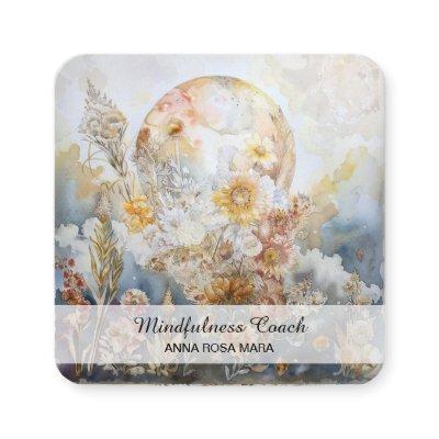 *~* Ethereal FULL Moon Flowers QR Floral AP70 Square