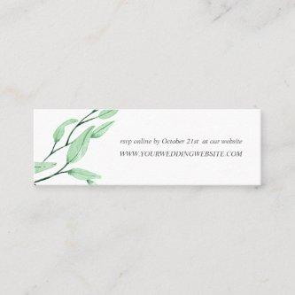Ethereal Green  | leaves chic  Wedding  Website Mini