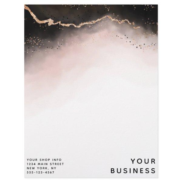 Ethereal Mist Ombre Blush Pink Moody Custom Shop Letterhead