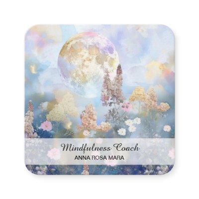*~* Ethereal Moon Lavender Flowers QR Floral AP70 Square