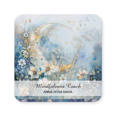 *~* Ethereal Moon White Flowers QR Floral AP70 Square