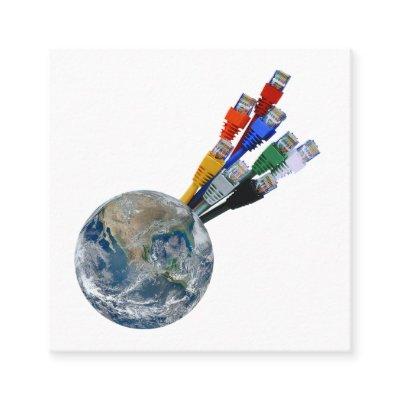 Ethernet Network Connected Earth Square