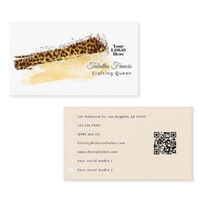 Ethnic African Leopard Brush Strokes Design