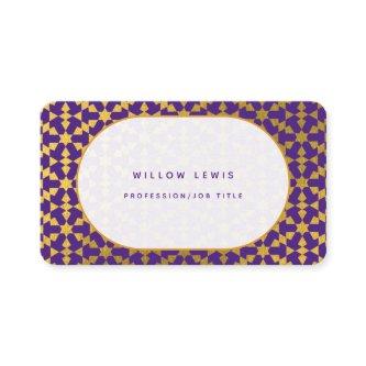 Ethnic Moroccan Purple & Gold Professional
