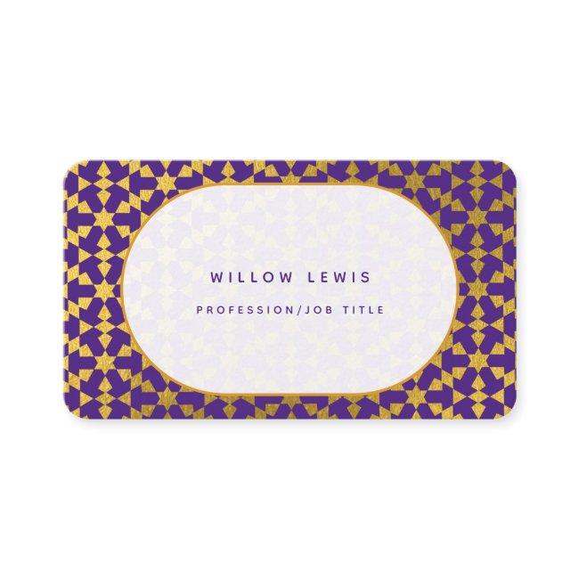 Ethnic Moroccan Purple & Gold Professional