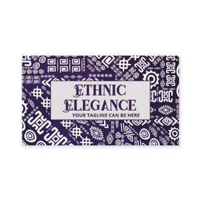 Ethnic Pattern Ornament white on violet