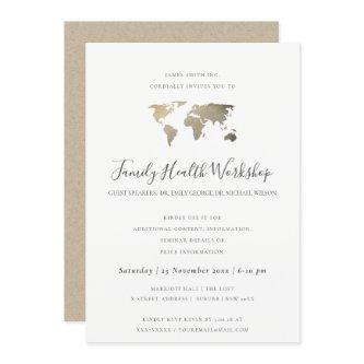 EUCALYPTUS BLUSH ROSE KRAFT GREY WORKSHOP EVENT INVITATION