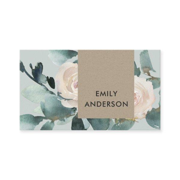 EUCALYPTUS BLUSH ROSE PEONY GREY FAUNA WATERCOLOR