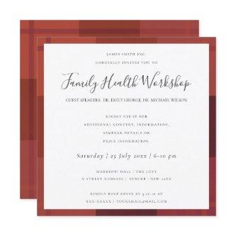 EUCALYPTUS BLUSH ROSE PINK NAVY WORKSHOP EVENT INVITATION