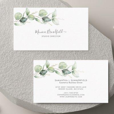 Eucalyptus Foliage Elegant Script Watercolor