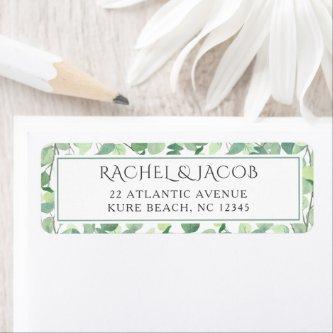 Eucalyptus Garden Greenery Border Return Address Label