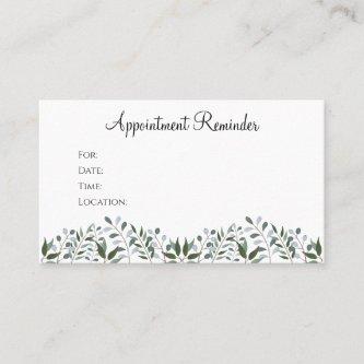 Eucalyptus Greenery Floral Appointment Card
