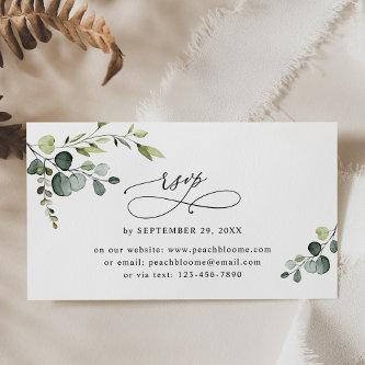 Eucalyptus Greenery Wedding Online RSVP Cards