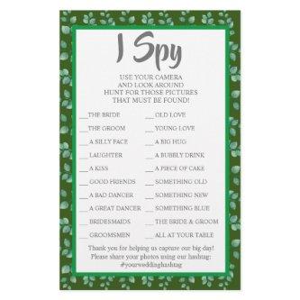 Eucalyptus Wedding Reception I Spy Game Card Flyer