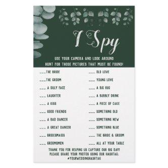 Eucalyptus Wedding Reception I Spy Game Card Flyer