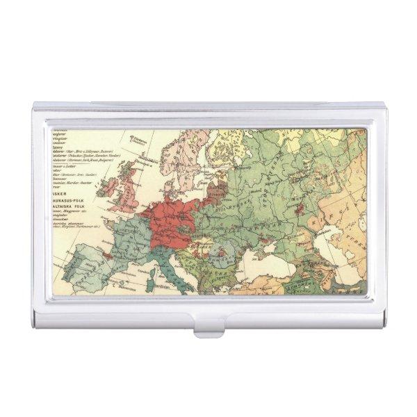 Europe Map Countries World Antique  Holder