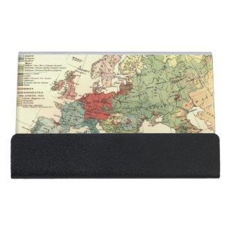 Europe Map Countries World Antique Desk  Holder