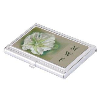 Evening Moonflower Pastel Art Monogrammed  Case