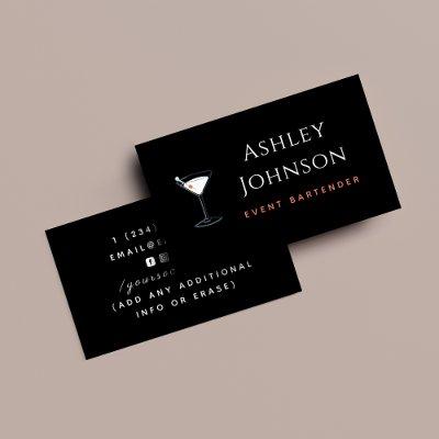Event Bartender Server Simple Minimal Social Media