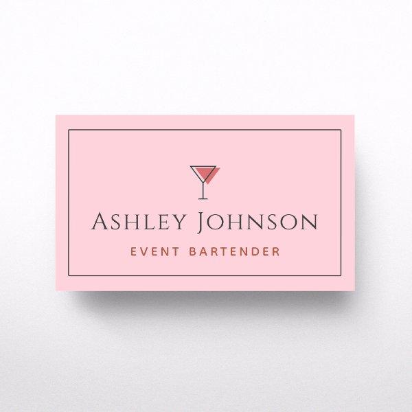 Event Bartender Sommelier Mixologist Pink & Gray