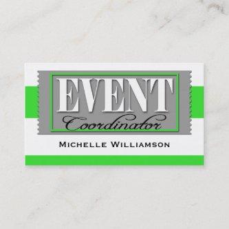 Event Coordinator Ticket Lime Green