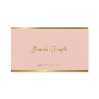 Event Modern Elegant Hand Script Pink Gold Beauty
