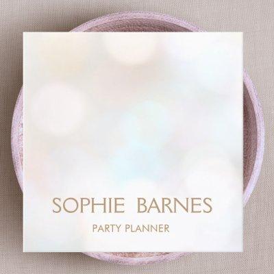 Event Party Planner Subtle Iridescent Bokeh Square