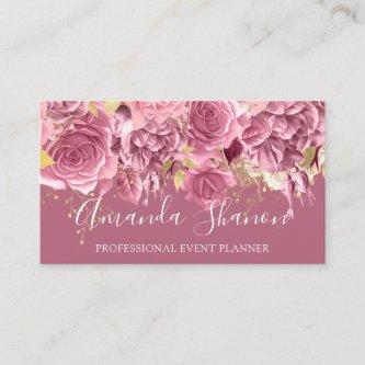 Event Planner Drips Roses QR Code Logo  Floral