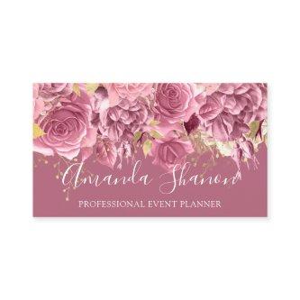 Event Planner Drips Roses QR Code Logo  Floral