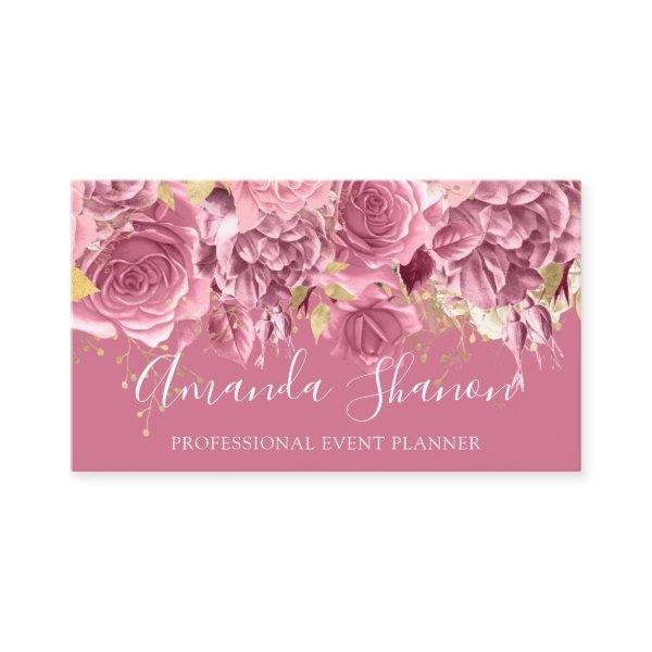 Event Planner Drips Roses QR Code Logo Pink